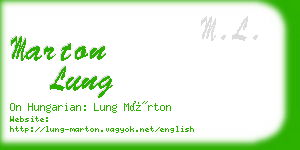 marton lung business card